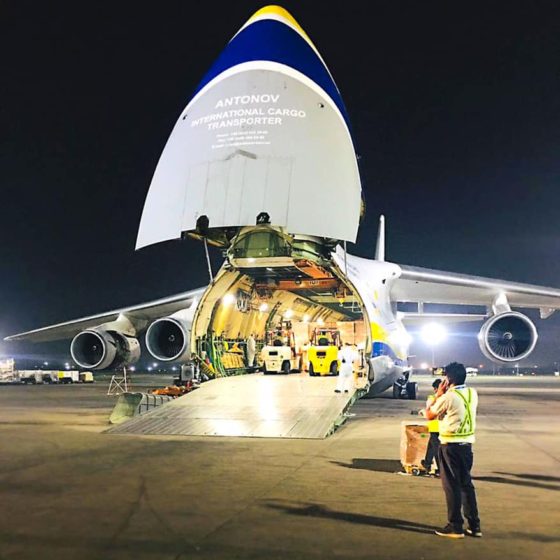 Ukrainian cargo aircraft “Ruslan” transported 2,500 oxygen concentrators to India