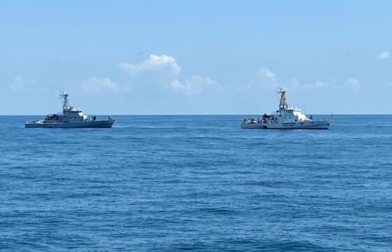 Ukrainian and Georgian Sailors Conducted “PASSEX” Training in the Black Sea