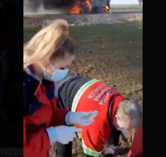 Russian Soldiers Fire on Ambulances