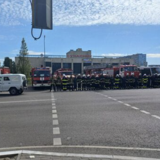 Energodar Firefighters Came to a Peaceful Rally