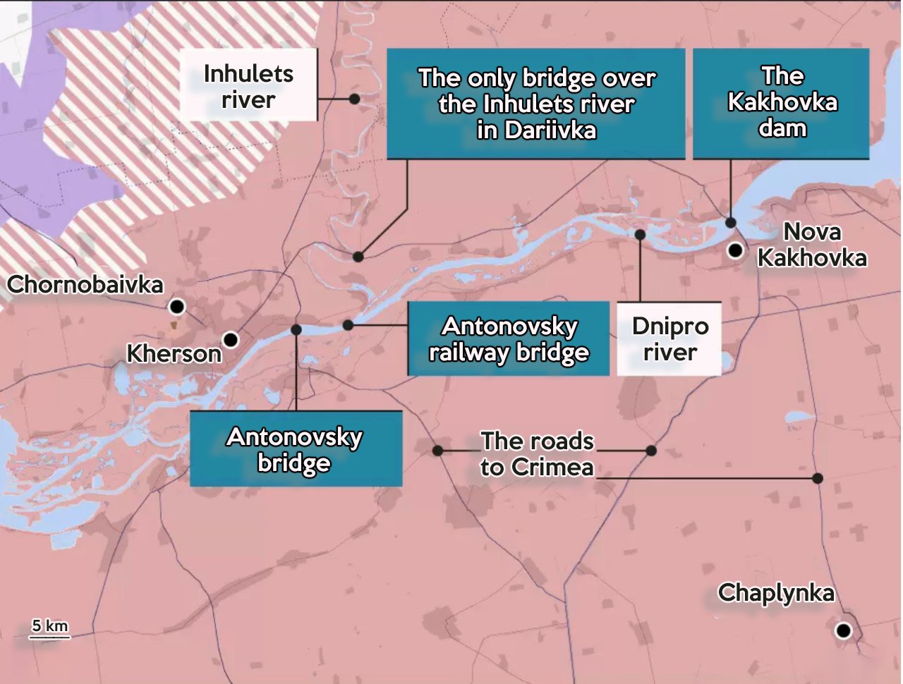 Ukraine Blew Up Antonovsky Bridge, Which Connected Ukraine And The ...