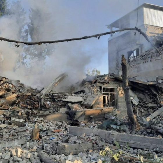 Russia Blew Up a School in Kharkiv