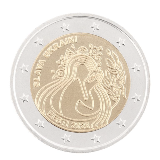 Estonia Issued €2 Commemorative Coin “Glory to Ukraine” 