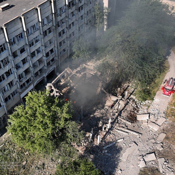 Russia Shot Mykolaiv City 