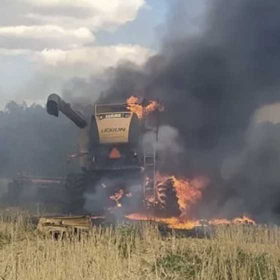 During Harvest, the Tractor Exploded on a Russian Mine