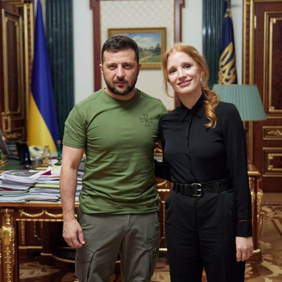 Jessica Chastain Arrived in Ukraine