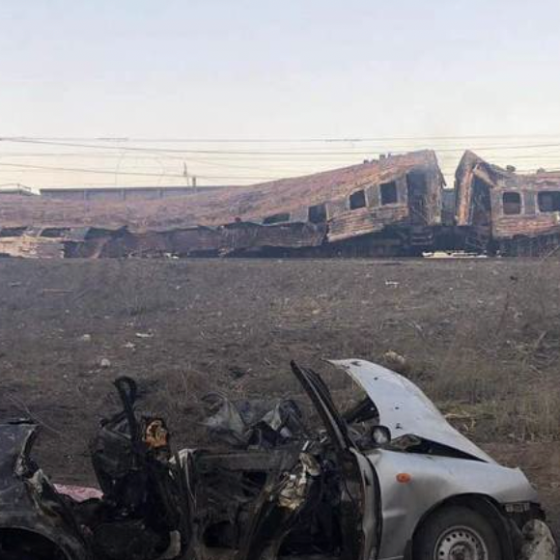 Russia Hit Missiles on Passenger Train