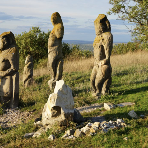 Invaders Near Kharkiv Destroyed Statues of Kyivan Rus Period