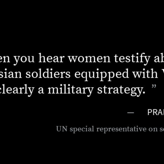 “Rape Is Russia’s Military Strategy in Ukraine”