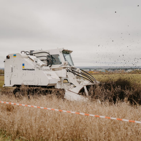 Donors Bought a Territory Demining Machine for Ukraine