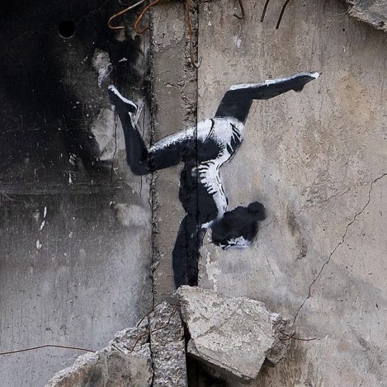Banksy Painted Graffiti in the Kyiv Region