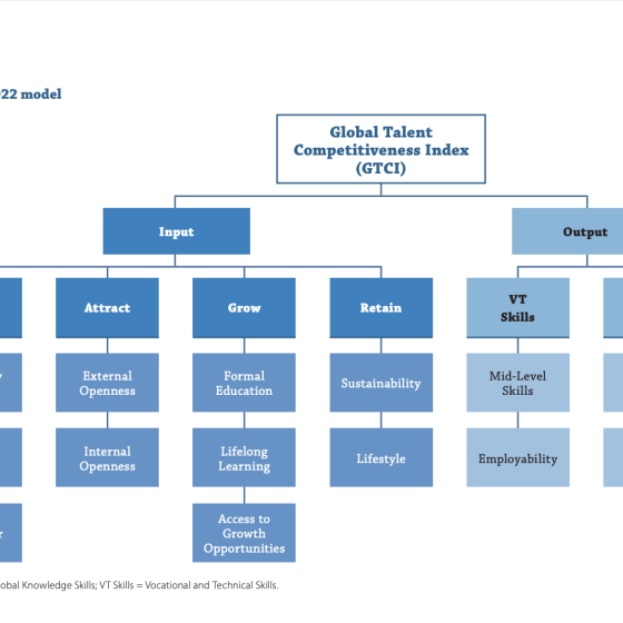 Ukraine — 66 out of 133 in “Global Talent Competitiveness 2022”
