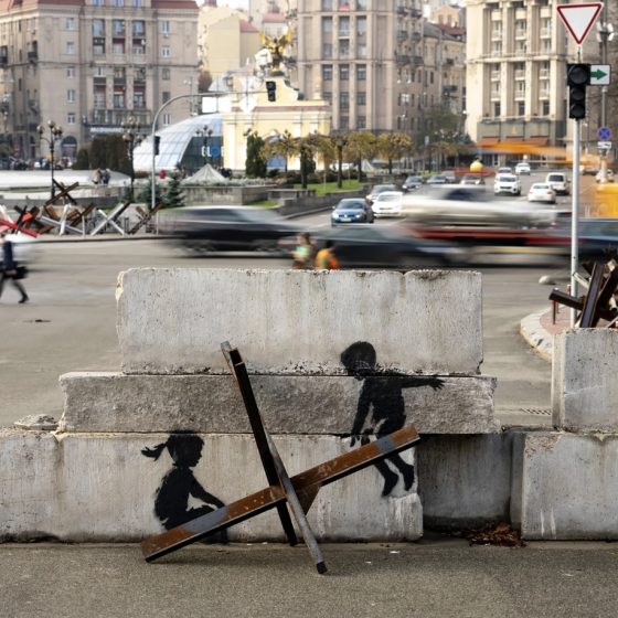 7 Works by Banksy in Kyiv and the Region