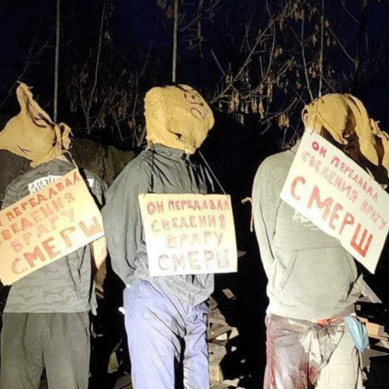 Russians in Luhansk Lynch Ukrainians