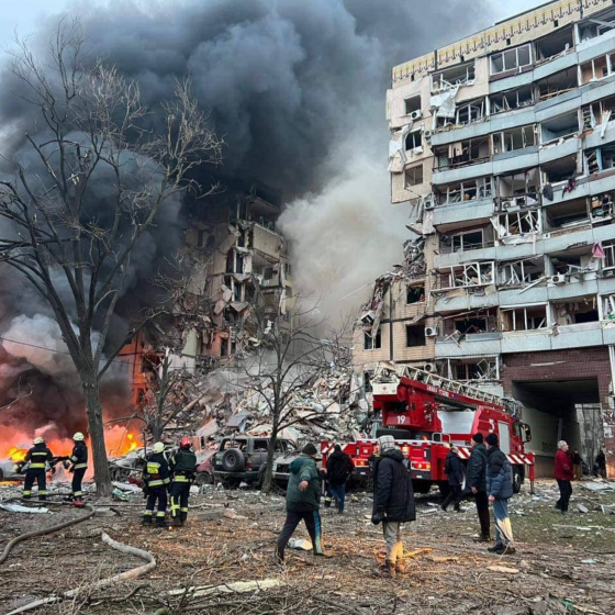 Missile Shelling of Dnipro. Photos