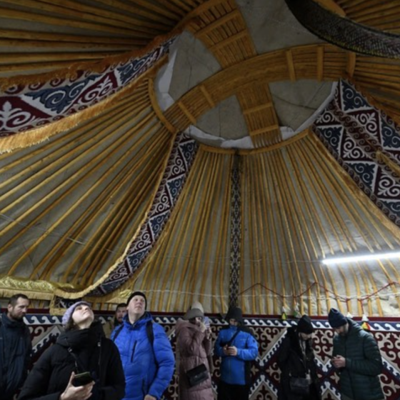 Kazakh Businessman Installed Yurtys for Ukrainians