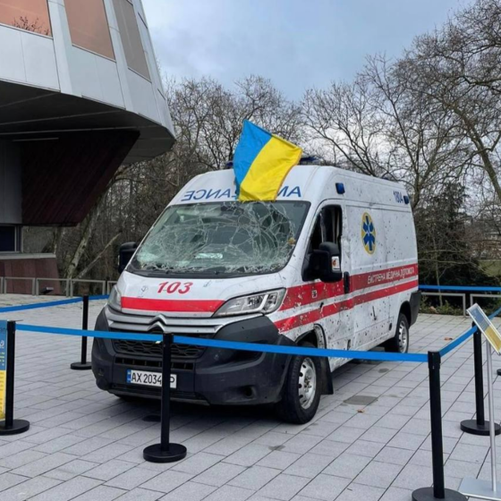 An Ambulance Vehicle From Ukraine Was Placed Under the PACE 