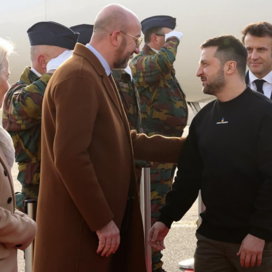Charles Michel welcomes Zelenskyy in Brussels