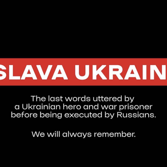 Slava Ukraini. Glory to Ukraine