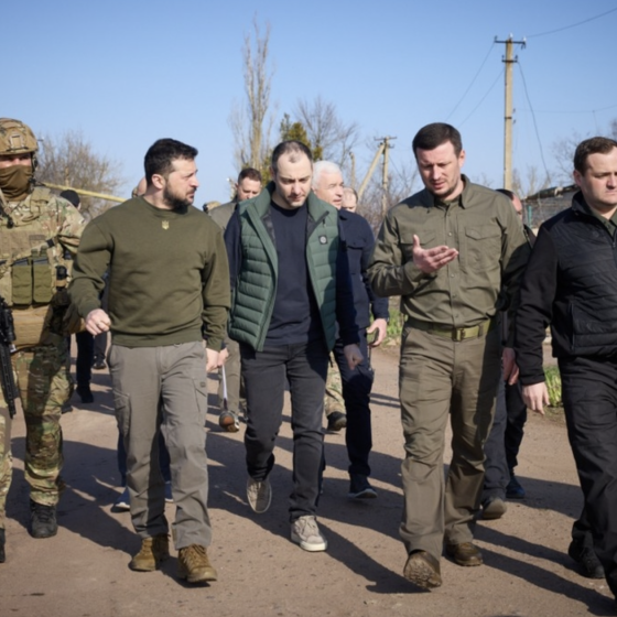 Zelenskyy in Kherson Region