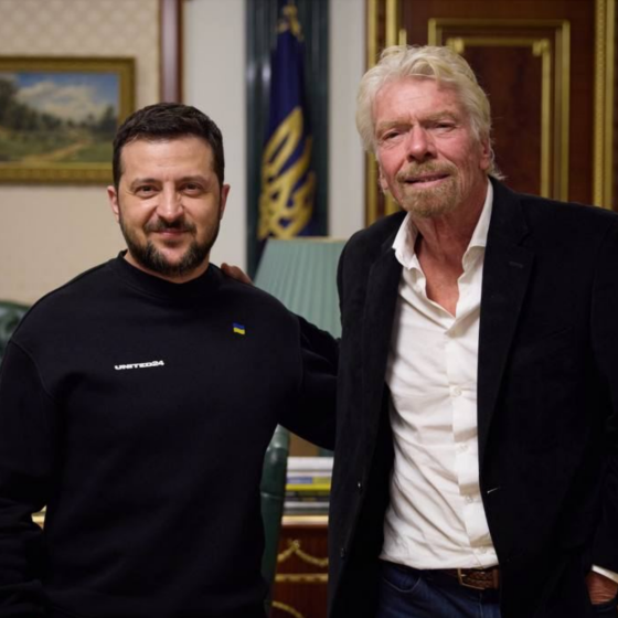 The Meeting of Zelensky and Branson in Kyiv