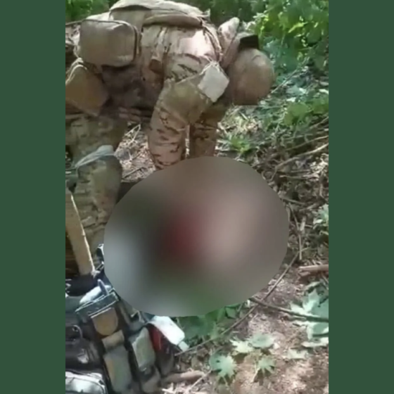 Russians Filmed How They Cut Off the Head of Ukrainian Soldier for 1:40 Min