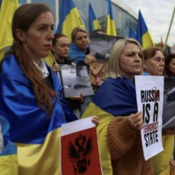 Ukrainian Rally Under the Embassy of Brazil in Lisbon