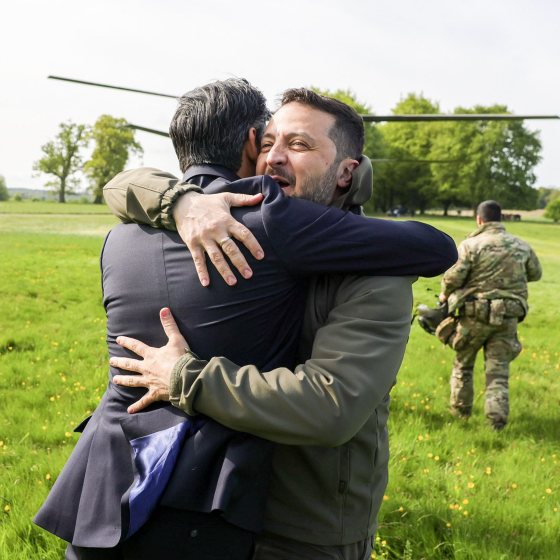 Zelenskyy Arrived in  Checkers, England