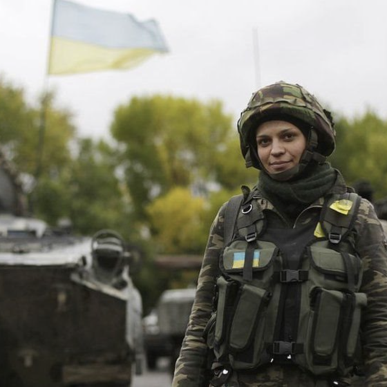 Ukrainian Woman In War