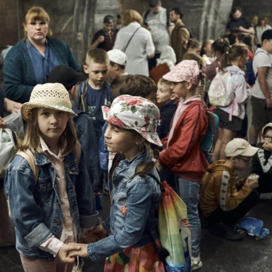 Kyivans Hiding in the Metro From Russian Missiles. May 29. Photos
