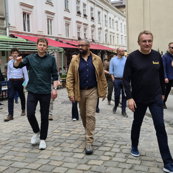 James Cleverly in Lviv