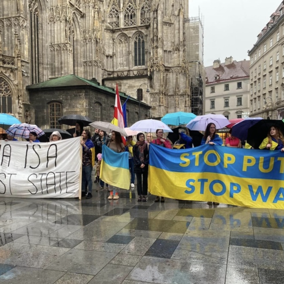 Rally Against Russian Terrorism. Vienna. Photos