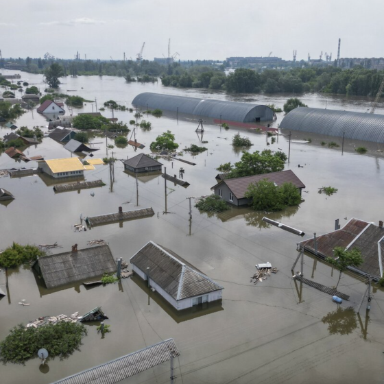 Corpses Float in Flooded Houses