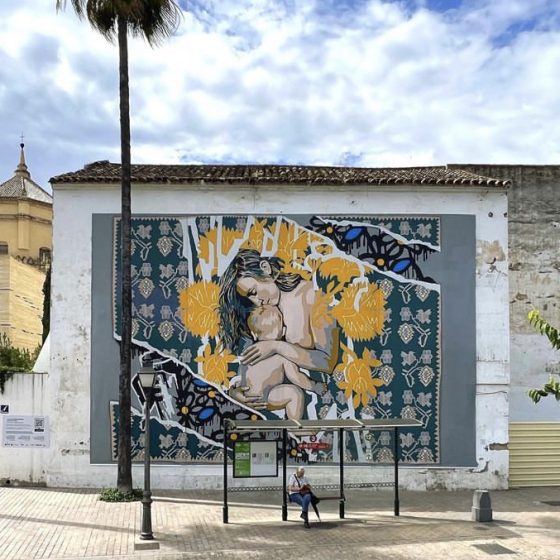 In Spain Appeared a Mural About the War and Love   