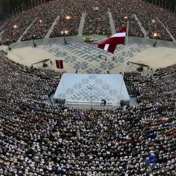 14.000 Singers Choir Performed the Ukrainian Anthem in Latvia 