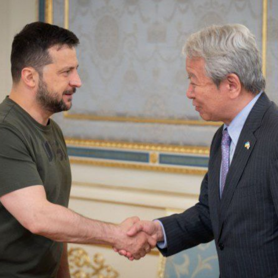 Zelenskyy and President of the JICA Kyivan Meeting 