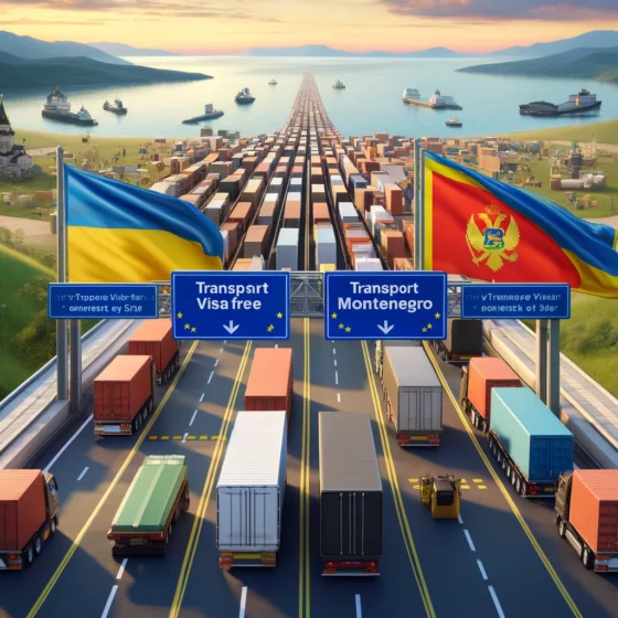 Ukraine and Montenegro to Implement “Transport Visa-Free” for Cargo Starting June 2024