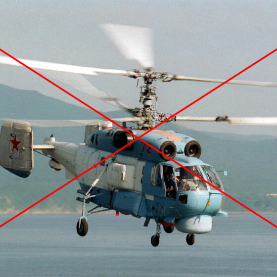 Russian Ka-27 Helicopter Taken Down in Occupied Crimea