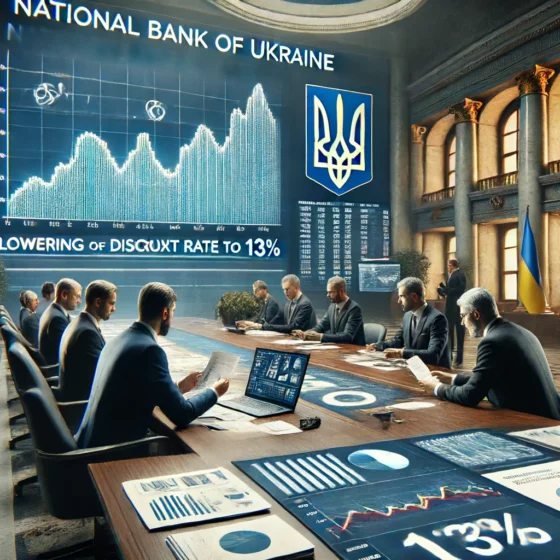 The National Bank of Ukraine Lowers Discount Rate to 13%