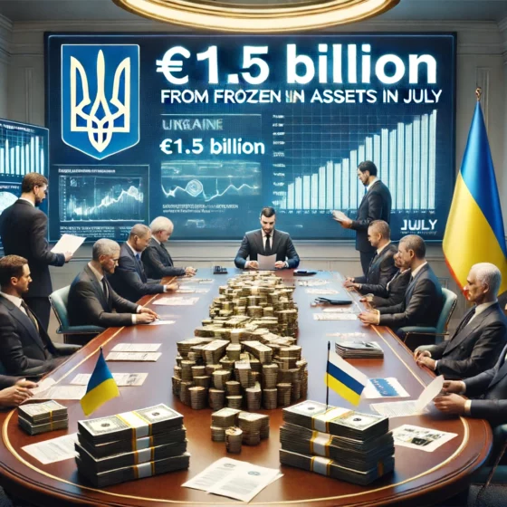 Ukraine to Receive €1.5 Billion from Frozen Russian Assets in July