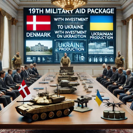 Denmark Announces 19th Military Aid Package to Ukraine with Investment in Ukrainian Production