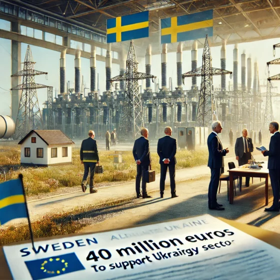 Sweden Allocates 40 Million Euros to Support Ukraine’s Energy Sector