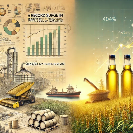 Record Surge in Ukraine’s Rapeseed Oil Exports: A 404% Increase in 2023/24 Marketing Year