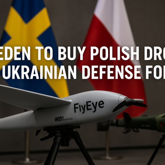 Sweden to Purchase Polish Drones for Ukraine’s Defense Forces