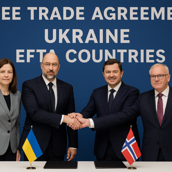 Ukraine Signs Updated Free Trade Agreement with EFTA Countries