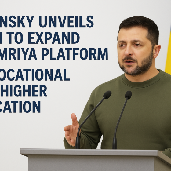 Zelensky Unveils Plan to Expand the Mriya Platform to Vocational and Higher Education