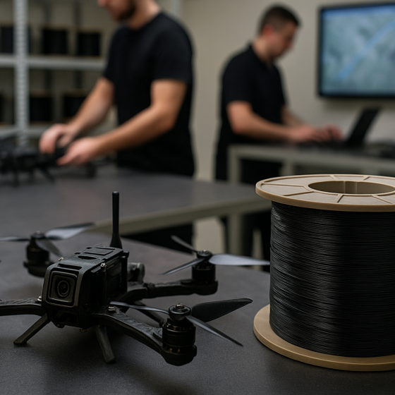 Ukraine Launches Serial Production of 30 km Fiber-Optic Coils for FPV Drones