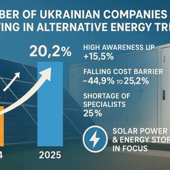 Number of Ukrainian Companies Investing in Alternative Energy Triples