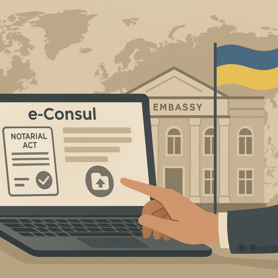 Ukraine Launches Full Online Notary Service for Citizens Abroad via “e-Consul”