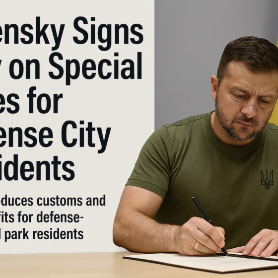 Zelensky Signs Law on Special Rules for Defense City Residents